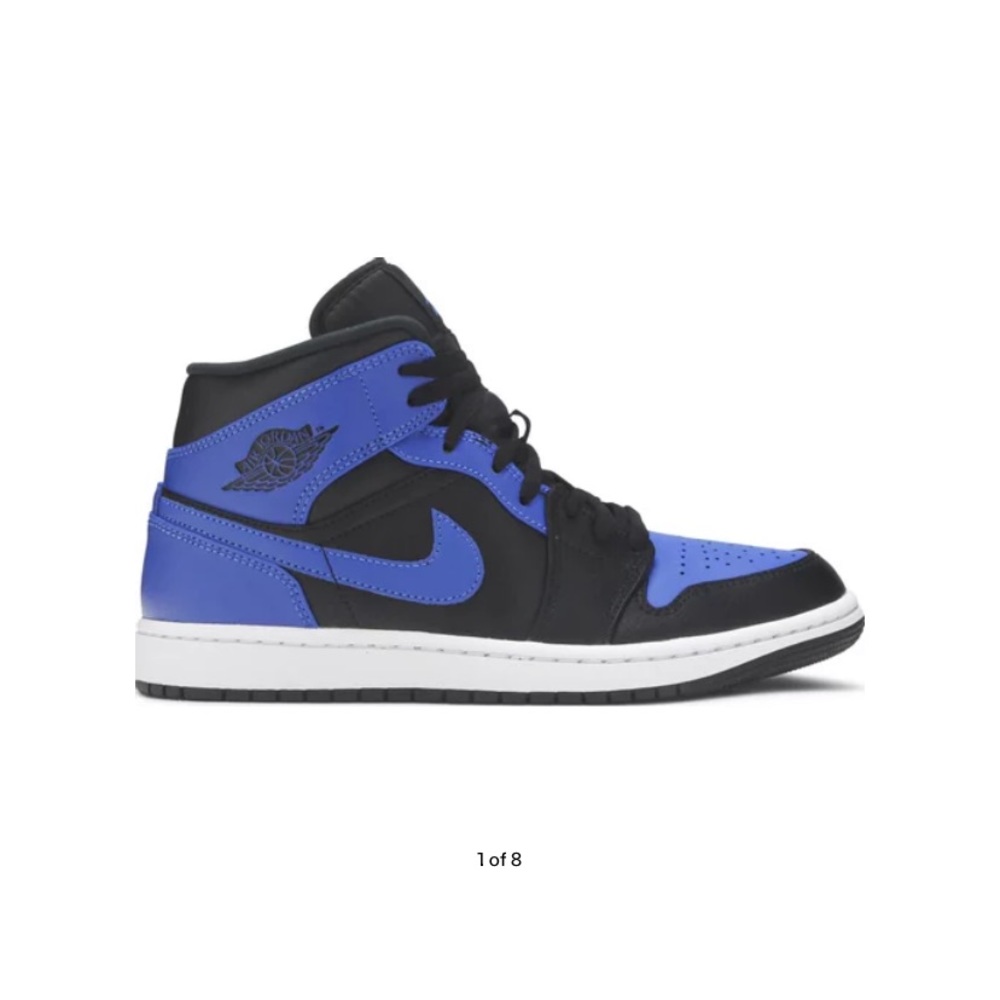Mid black and blue jordan 1s worn once proce negotiable